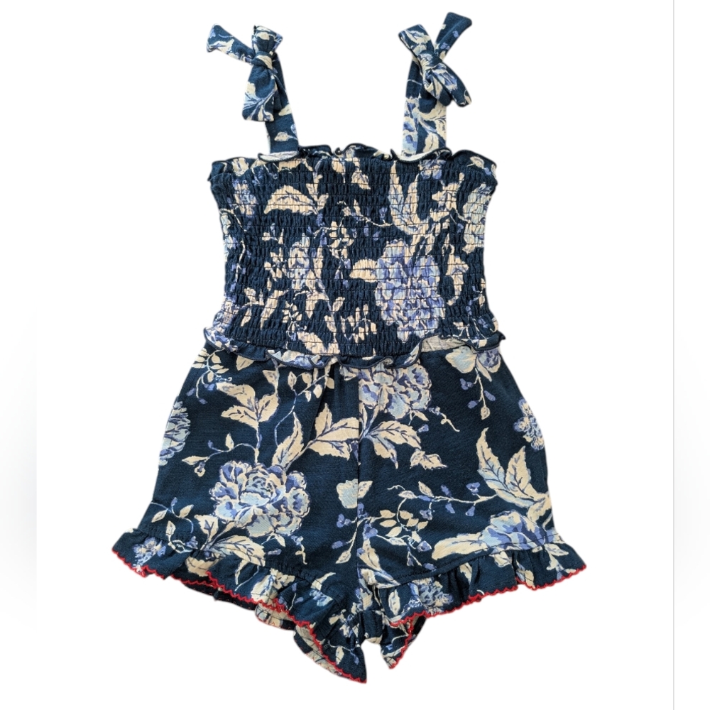 Matilda Jane Navy Floral Girls Romper 4T